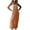 Orange, variant on Women's Summer Dress Round Neck Sleeveless Long Dress Casual Loose Beach Vacation Sundress Striped Pinafore Dress