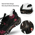 thumbnail image 7 of Rose, I Love You, Red And Black Walking Shoes for Men Woman Lightweight Tennis Fashion Elastic Sports Shoes Cushion Basketball Shoes, 7 of 7