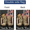 thumbnail image 6 of Patriotic Memorial Day Boots Garden Flag 28x40 Double Sided Vertical, Large Burlap Honor the Brave Garden Yard Flags Banner Veterans Outdoor House Decorations (ONLY FLAG), 6 of 6