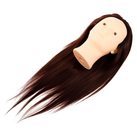 AURARMLET Hair Dummies for Practice with Human Hair Mannequin for Styling Practice, 1 Piece