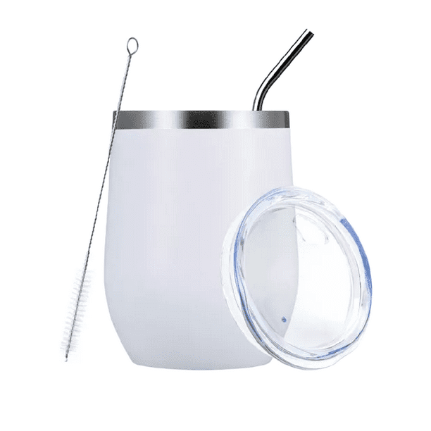 Vaso Térmico de Doble Pared de Acero Inoxidable Blanco Malubero Vaso térmico