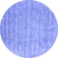 thumbnail image 1 of Ahgly Company Indoor Round Abstract Blue Contemporary Area Rugs, 5' Round, 1 of 4