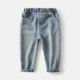thumbnail image 5 of LUOGENLI Boys Jeans Size 14-16 Boys Jeans for Toddlers Kids Distressed Denim Pants Casual Comfortable Long Pants for Boys Age 3 8 School Everyday Wear Boys Jeans Size 5T-6T Light Blue 5-6 Years, 5 of 9