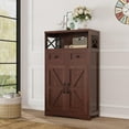 thumbnail image 4 of Set of 2 Dark Brown Storage Cabinet with Drawers and Shelves, Standing Kitchen Pantry Cabinet, Floor Storage Cabinet Hutch Cupboard, Coffee Bar Station for Dining Living Room Home Office, 4 of 14