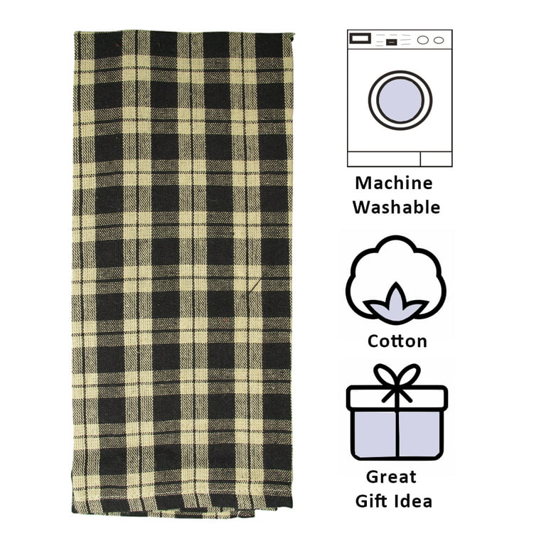 Fast-drying Buffalo Plaid Kitchen Towels - Black And White Farmhouse Towels  For Cooking And Baking - Temu