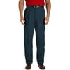 Harbor Bay by DXL Big and Tall Men's Waist-Relaxer Pleated Pants, Navy, 52W X 32L, Regular Rise