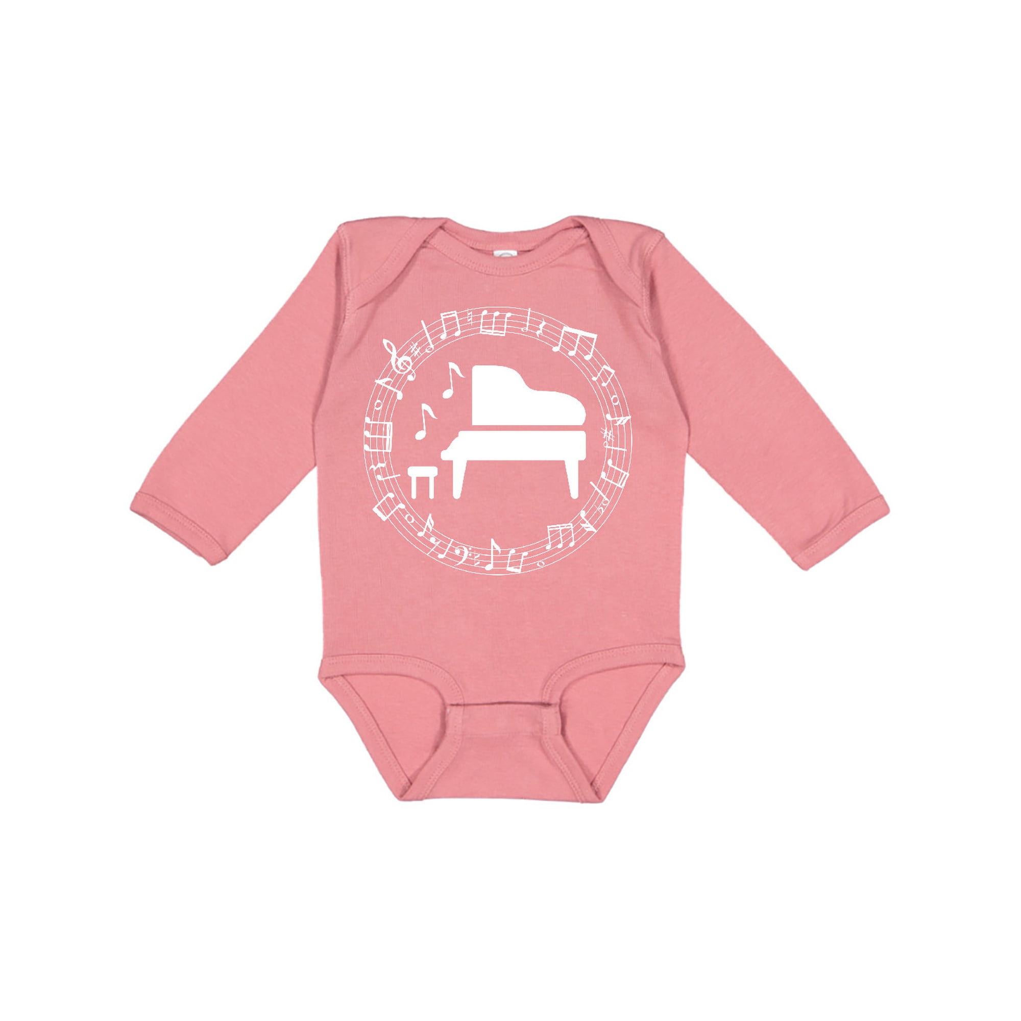 Inktastic Piano Student Music Teacher Gift Idea Boys or Girls Long Sleeve Baby Bodysuit