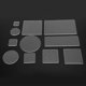 thumbnail image 2 of 11Pcs Transparent Acrylic Clear Stamp Block Pad DIY Hand Made Crafts Making Tool(Round Corner Set ), 2 of 4