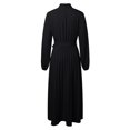 thumbnail image 3 of Women's Autumn And Winter Elegant Stand Collar Long Sleeve Waist Pleated Long Dress Dress Women Dresses Semi Formal Ladies Suit Two Piece Long Skirt Outfits for Women Bathing Suit Skirts Long Woman, 3 of 5