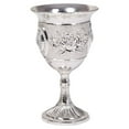 thumbnail image 1 of Elegant Inlay Design Wine Goblet Made of Zinc Alloy Unbreakable and Reusable Perfect for Drinking Use Silver Color, 1 of 8
