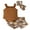 Brown D, variant on Newborn Baby Girl Summer Outfits 3 6 12 18 Months Ribbed Halter Romper Bodysuit +Floral Bloomer Shorts+Headband Clothes Set