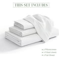 thumbnail image 2 of Elegant Comfort 1500 Series Bed Sheets All Around Elastic 18 - 24 Inches Deep Fitted Sheet - Extra Deep Pocket Sheets, California King, White, 2 of 5