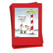 12 Funny Merry Christmas Cards Bulk (1 Design, 12 Cards) - Frozen Tongue B2477XSG