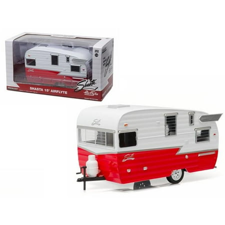 1 isto 24 Shasta Airflyte 15 ft. Camper Trailer for Model Car & Trucks Diecast Model, (Best Truck Campers Reviews)