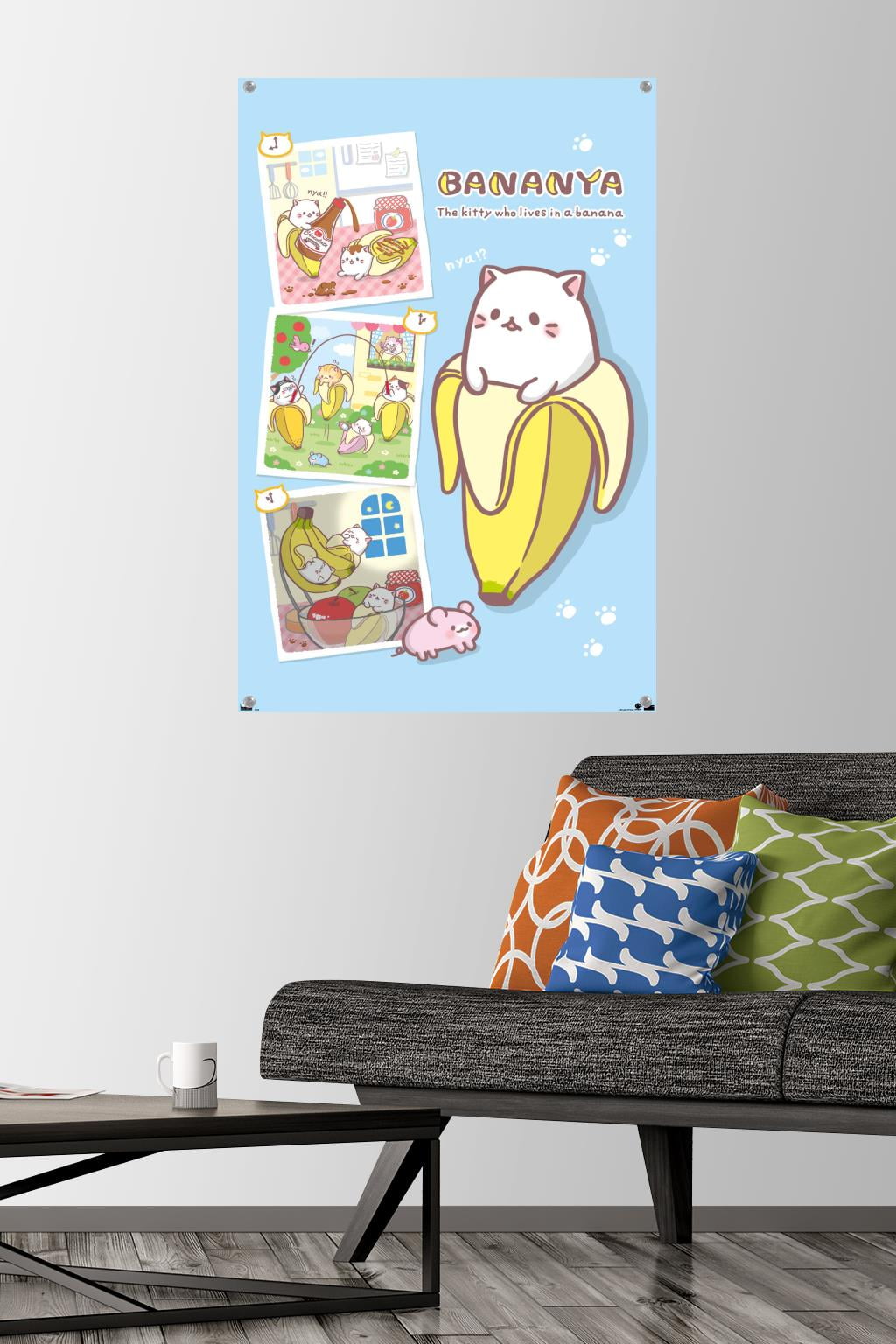 Bananya - Collage Wall Poster with Push Pins, 22.375" x 34"