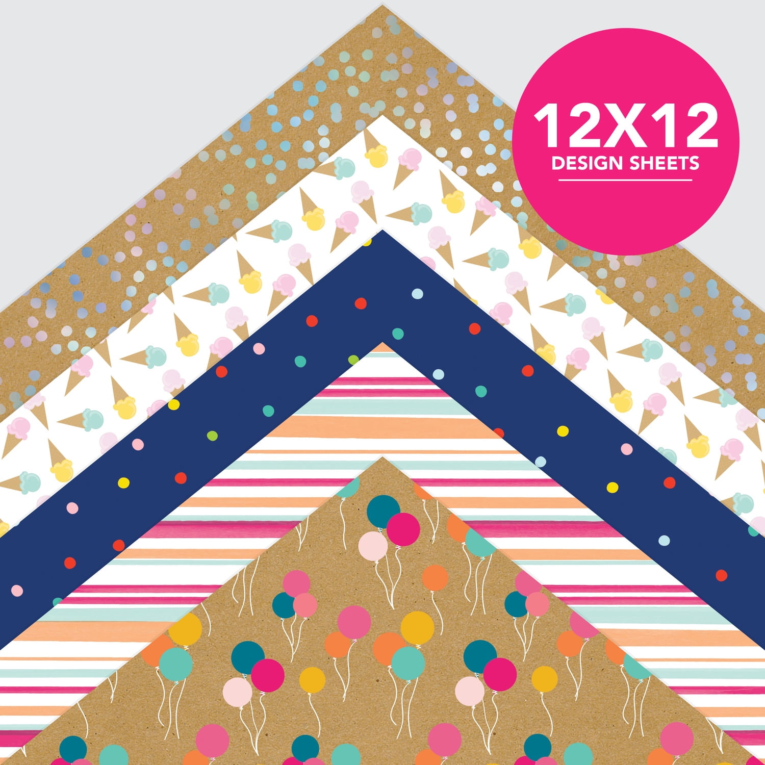Roobee by Mara Mi Celebrations Paper Pad 12" x 12" - 24 lb/ 100 GSM, 50 sheets