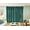 Hunter Green, variant on Nada Gold Complete Set Window Curtain Floral Faux Silk Panels Attached Valance and Backing Sheer Rod Pocket 120" W X 84" L