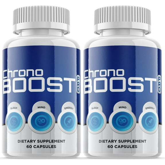 (2 Pack) Chrono Boost Pro - Dietary Supplement for Focus, Memory, Clarity, & Energy - Advanced Cognitive Support Formula for Maximum Strength - 120 Capsules