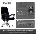thumbnail image 3 of Computer Office Chair Covers for Stretch Rotating Mid Back Chair Slipcovers Cover ONLY Chair Covers C162 (Black), 3 of 7