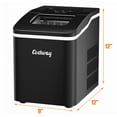 thumbnail image 3 of Costway Portable Ice Maker Machine Countertop 26Lbs/24H Self-cleaning w/ Scoop Black, 3 of 9
