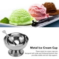 thumbnail image 4 of Metal Pudding Cup, 4 Pieces Ice Cream Bowl Widely  Space Saving  With Forks For Family, 4 of 8