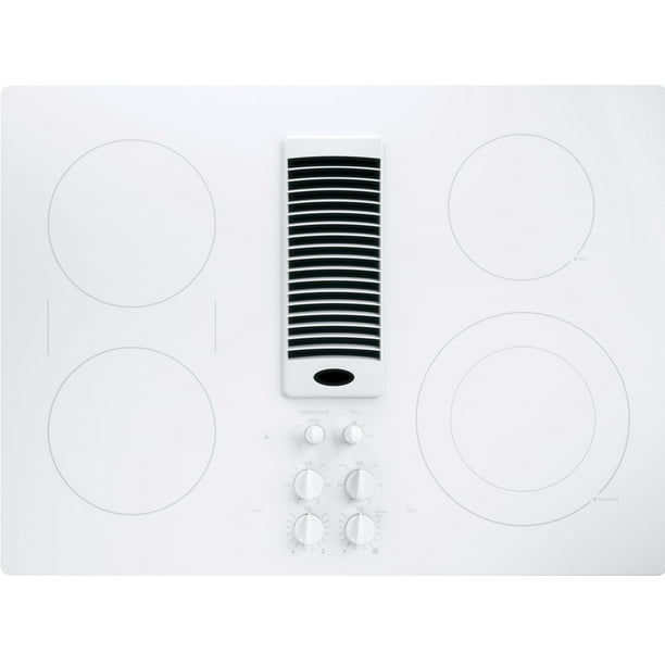 GE 30 Inch Downdraft Smoothtop Electric Cooktop with 4 Radiant Elements