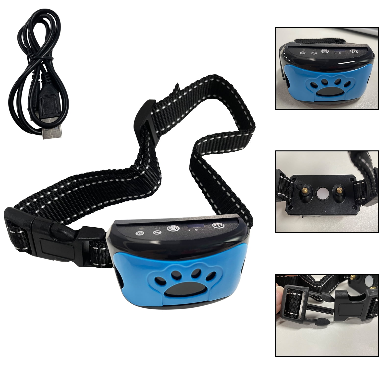 Rechargeable Anti Bark Collar, No Shock Training Dog Collar with Beep