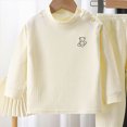 thumbnail image 6 of TOWED22 Toddler Boys Girls Pajamas 2-Piece Kids Pjs Set Soft Stretchy Long Sleeve Top and Pants for Fall and Winter 3 6 9 12 18 24 Months 2 3 4 5 6 7 8 9 Years(Yellow,3-4 Y), 6 of 6