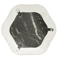 thumbnail image 2 of vidaXL 2-Tier Side Table Transparent & Black 38x38x50cm Tempered Glass, 2 of 5