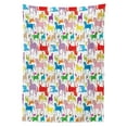 thumbnail image 3 of Ambesonne Horses Tablecloth Rectangular Table Cover, Abstract Stallions Wild, 52"x70", Multicolor, 3 of 4