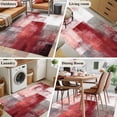 thumbnail image 5 of Red Grey Oil Painting Runner Rug 2.7x5 FT, Non Slip Entryway Carpet, Abstract Modern Street Smear Art Washable Soft Floor Carpet Entrance Mat Non-Shedding Throw Rug for Hallway Laundry Room Bedside, 5 of 9
