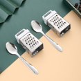 thumbnail image 6 of SouMaox Stainless Steel Grater Handheld Box Slicing Tool Shredding Lemon Zest Ginger Garlic for Kitchen Cooking Preparation Party Catering, 6 of 9