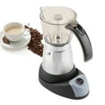 thumbnail image 3 of NFTIGB 480W 300ML/6 Cups Electric Detachable Home Kitchen Espresso Moka Coffee Maker Pot, 10.14 Fl Oz Capacity, Fast Heating Brewer for Home & Office, 3 of 5