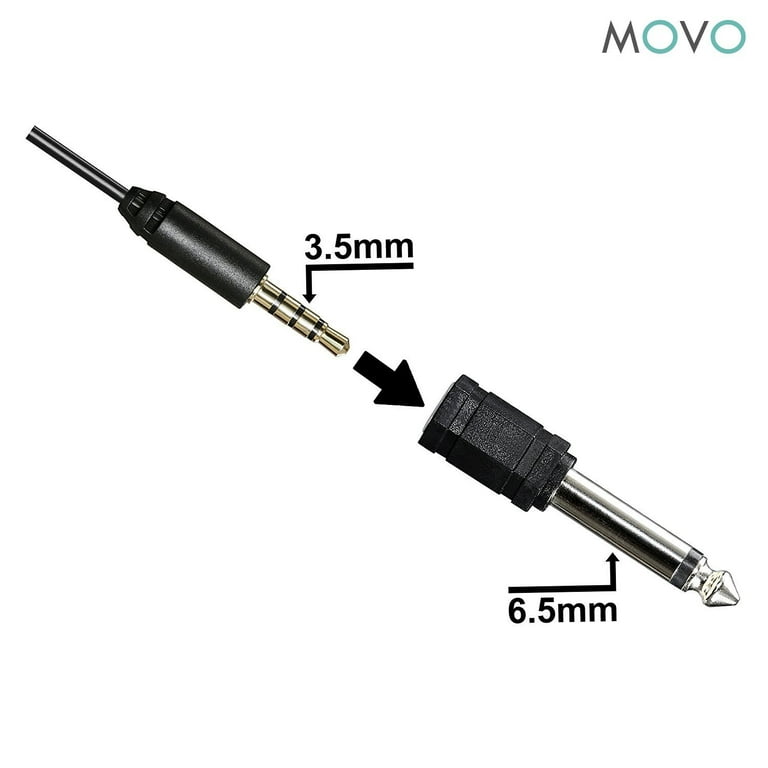 Movo LV1 Lavalier Clip-on Omni Microphone for iPhone iPad iOS Android  Smartphone 