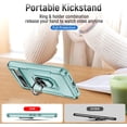 thumbnail image 3 of KOMI for Google Pixel 8 Case with Screen Protector, Built in 360°Adjustable Ring Kickstand Military Protective Armor ShockProof Cover - Green, 3 of 9