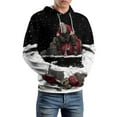 thumbnail image 3 of Adult Christmas Santa Claus Graphic Hoodie, 3D All Over Print Holiday Pullover Sweatshirt with Hood & Pocket, Funny Ugly Christmas Sweater Style, 3 of 7