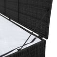 thumbnail image 2 of vidaXL Garden Storage Box Black 150x50x60 cm Poly Rattan, 2 of 3