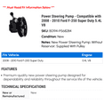 thumbnail image 2 of Power Steering Pump - Compatible with 2008 - 2010 Ford F-250 Super Duty 5.4L V8 2009, 2 of 2
