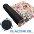 thumbnail image 6 of Long Mouse Pads for Desk,Pug Dogs with Pioneer Flower Desk Mats on Top Of Desks, Desk Mouse Pad Extra Large with 3mm Non-Slip Base and Stitched Edge for Gaming,Office,Work,Home 35.4"x15.7", 6 of 6