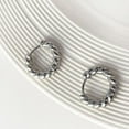 thumbnail image 5 of GHSOHS Earring Backs Minimalist Silver Hoop Earrings for Women Men Fashionable Exquisite Zircon Small Ball Earrings Twisted Circle Ea rrings Jewelry Gift Sterling Silver Earrings Fashion Earings, 5 of 7