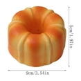 thumbnail image 2 of Realistic Bread Shaped Squishy for Adults Slow Rebound Simulation Food Sensory Gadget Soft Tactile Office Desk Accessory Pressure Relief Tool 1 Pack, 2 of 2