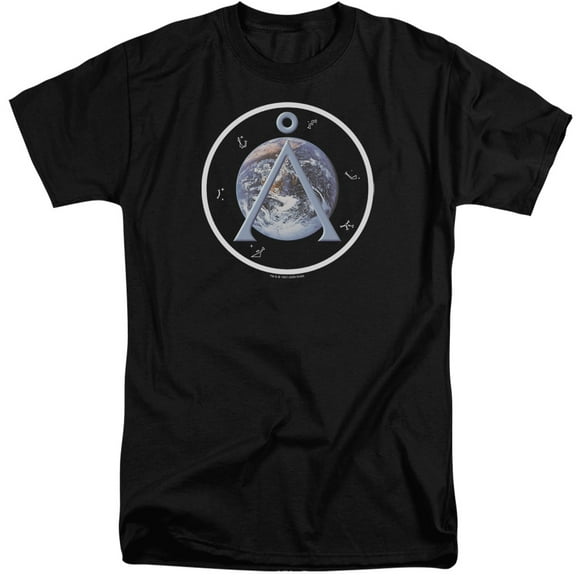 Sg1 Earth Emblem Adult Tall T-Shirt Black