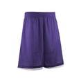 thumbnail image 1 of TOPTIE Men's 7" Reversible Basketball Shorts Long Mesh Sports Shorts Double Sided-Purple/White-S, 1 of 6