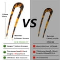 thumbnail image 7 of FSMILING French Hair Forks Tortoise Shell U Shape Hair Pins for Long Thick Hair,2 Prong Bun Hair Sticks Chignon Pins 2 Pack, 7 of 7