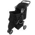 thumbnail image 4 of PRZL Foldable Pet Stroller for Cats and Dogs 3 Wheels Carrier Strolling Cart with Weather Cover, Storage Basket + Cup Holder 3-Wheel Pet Stroller, 4 of 11