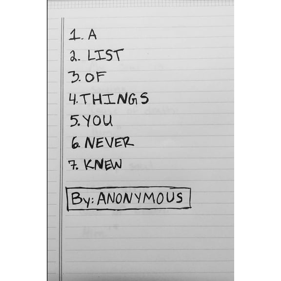 A List of Things You Never Knew (Paperback)