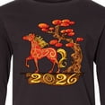 thumbnail image 4 of Inktastic 2026 Year of the Horse Happy New Year's Long Sleeve Youth T-Shirt, 4 of 5