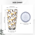 thumbnail image 4 of Rateoe Penguin With Flowers Printed Car Guy Gifts for Men Women Tumbler - 20oz/590ml Double Wall Vacuum Insulated Stainless Steel Travel Tumbler Cups with Lid & Straw-Straw Three-piece Set, 4 of 8