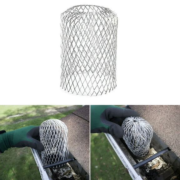 ACDANC Metal Mesh Gutter Leaf Debris Mud Trap Guards Drain Pipe Cover Downpipe