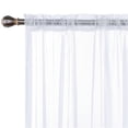 thumbnail image 3 of Sheer Curtains Living Room Rod Pocket Window Curtain Panels Bedroom Semi Sheer Voile Curtains White (55'Wx84'L,2 Panels), 3 of 5